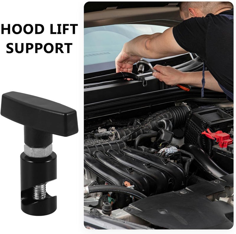 Hood Lift Support Clamp Hood Stay Holder Replacement Clamp for Automotive Lift Supports with Anti-Slip Fixing Tool Black Compatible with Car Engine Covers and Trunks - Image 3