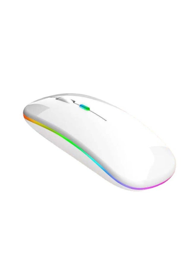 Bluetooth Dual-mode Wireless Mouse Charging Silent Computer Notebook Office Game Luminous Wireless Mouse-Color:The FollowinG Is The CharGinG 2.4G Luminous Version - Image 5