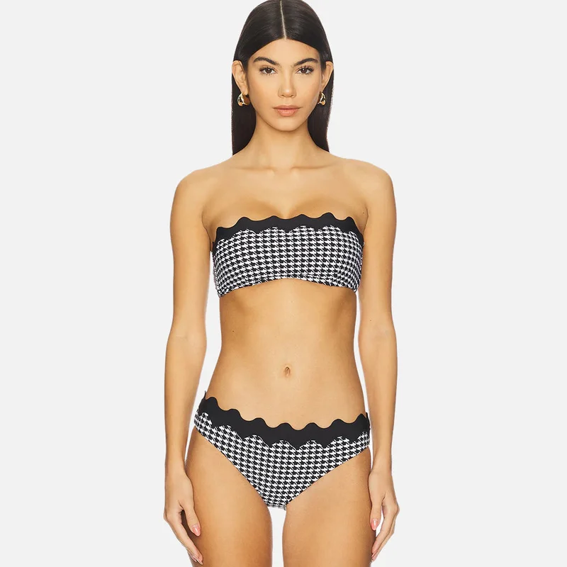 Gia Ric Rac Bustier Bandeau Bikini Top - Women