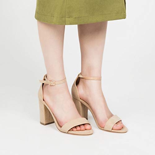 COASIS Women's Chunky Block Heels Open Toe Ankle Strap 3.5 Inch Heeled Sandals - Image 4