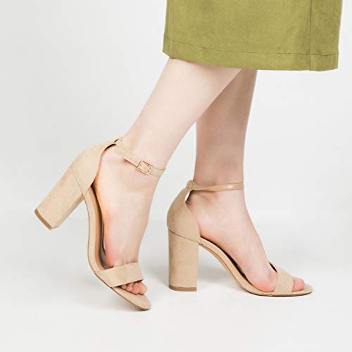 COASIS Women's Chunky Block Heels Open Toe Ankle Strap 3.5 Inch Heeled Sandals - Image 5