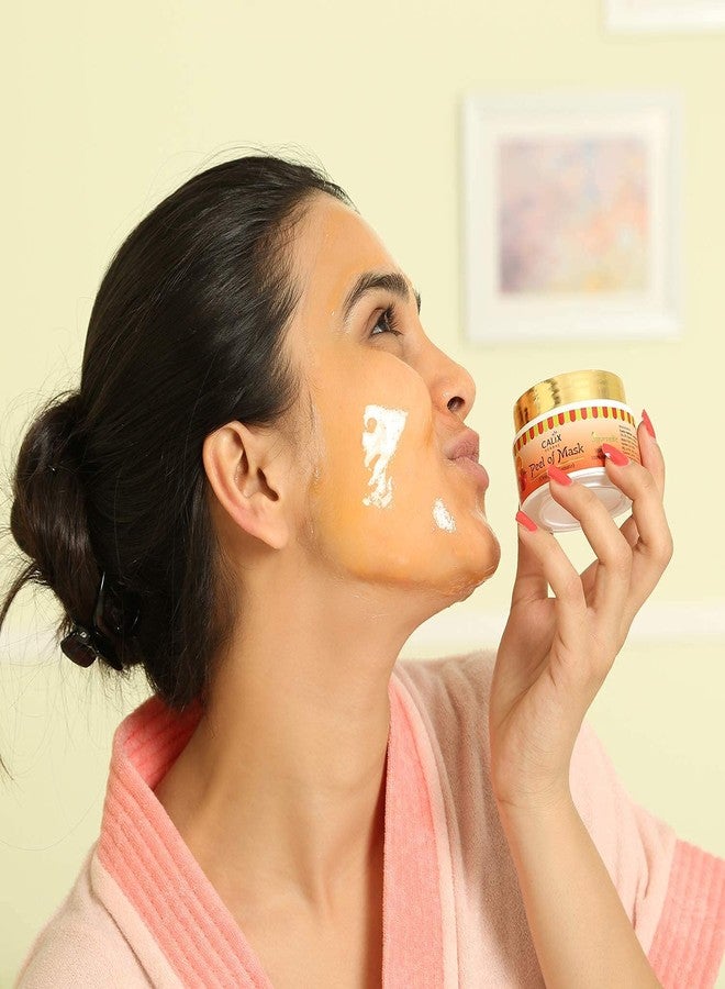 كلاليكس هيربال قناع كاليكس العشبي العضوي والأيورفيدي المقشر لإزالة الأوساخ وفتح المسام وإزالة الخلايا الميتة مع البرتقال والعسل - مناسب لجميع أنواع البشرة للرجال والنساء (50 غرام) - Image 2