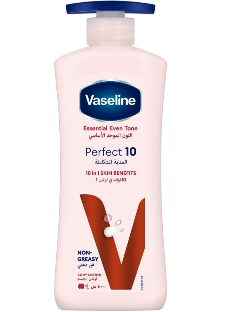 فازلين لوشن الجسم الأساسي إيفين تون بيرفكت 10, 400 مل - Image 3