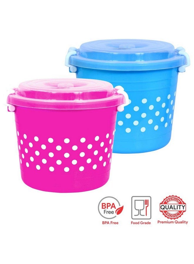 Wonder Homeware Prime Delco 363 Container Set, 3 Pcs Container 6 Ltr, Pink Blue Color, Made In India - Image 4