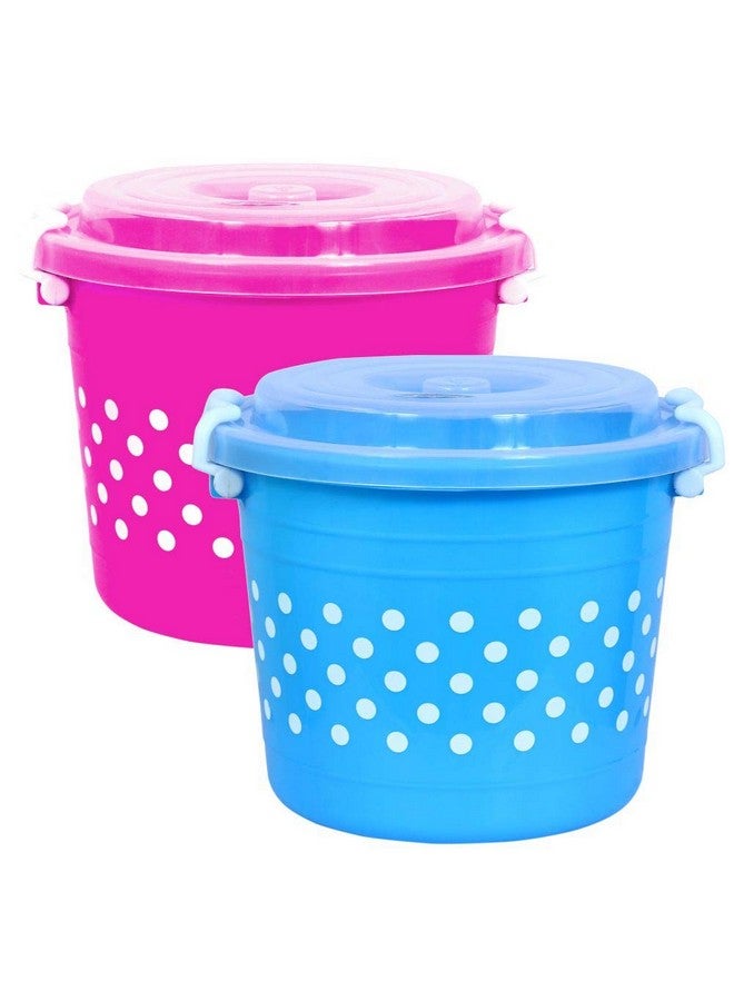 Wonder Homeware Prime Delco 363 Container Set, 3 Pcs Container 6 Ltr, Pink Blue Color, Made In India - Image 1