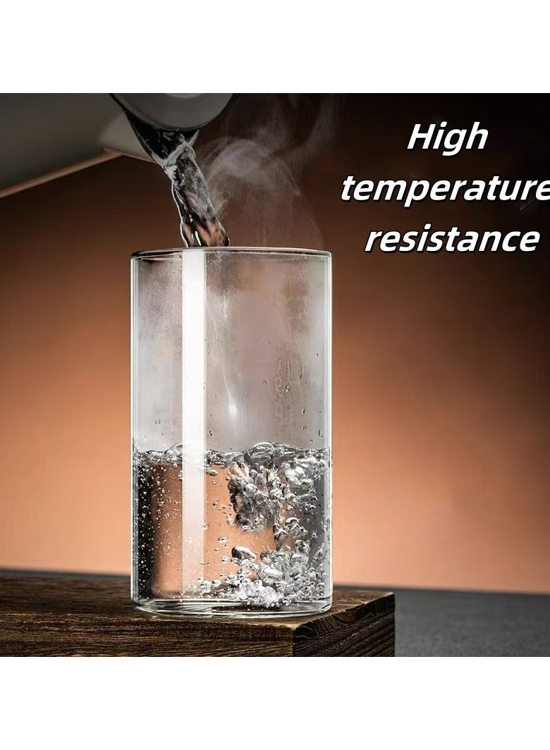 دامال 5 قطع جرة تخزين زجاجية مستديرة ، حبوب البن التوابل حلوى جرة تخزين الشاي مع غطاء خشبي جرة زجاجية - Image 4