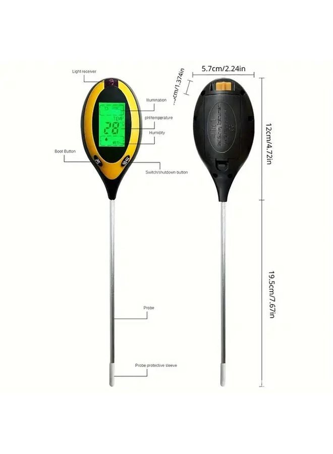 Yuanbaofeng TRWDJ15 4 In 1 Soil Tester Moisture pH Light Meter Digital Display - Image 3