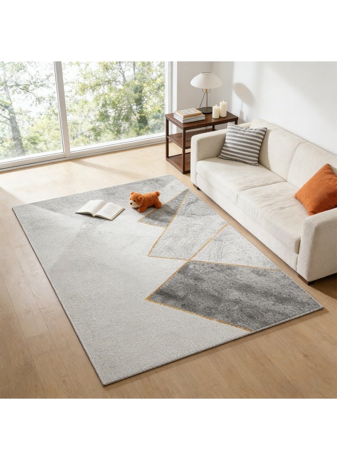 VUCATIN Rugs for Living Room Soft Modern Abstract Carpet Non-Slip Bedroom Rug Large Short Pile Area Rugs Home Decor (Geometric 160 x 230 cm) - Image 4