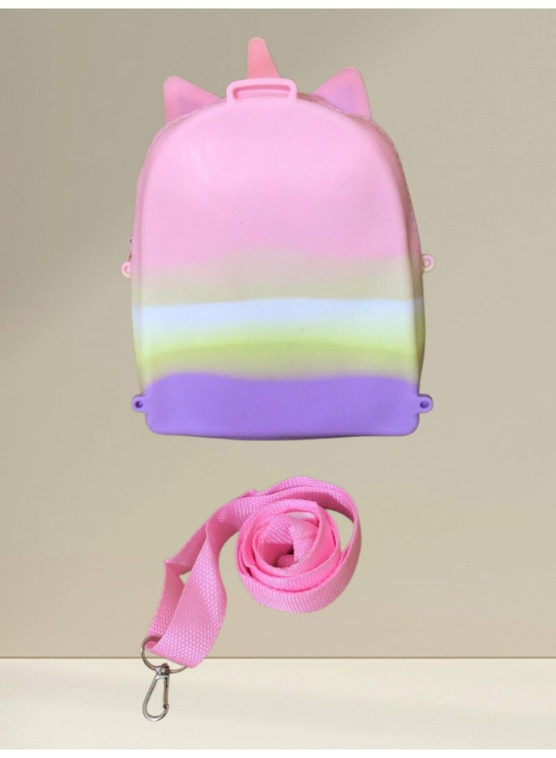 2-in-1 Mini Bubbles Silicone Kids Backpack – Cute Design with Single Zipper – For Ages 3 to 5 Years  - Image 2
