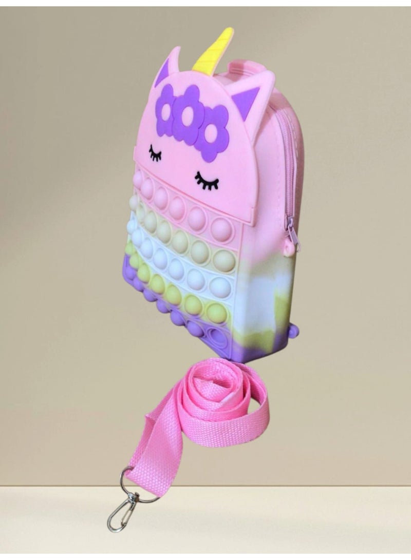 2-in-1 Mini Bubbles Silicone Kids Backpack – Cute Design with Single Zipper – For Ages 3 to 5 Years  - Image 3