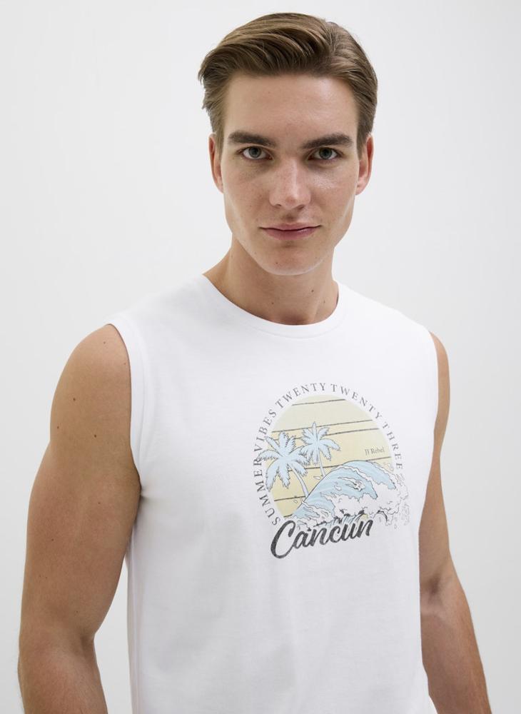 JJ Rebel Crew Neck Sleeveless T-Shirt  - Image 3