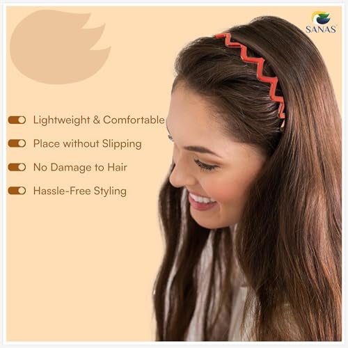 Sanas Plastic Headband For Women Stylish (4Pcs) Viral Headband For Girls Kids Head Accessories For Women Stylish Beach Hair Accessories For Woman Headbands For Woman Stylish (4Pcs) (Multicolor Pack) - Image 2