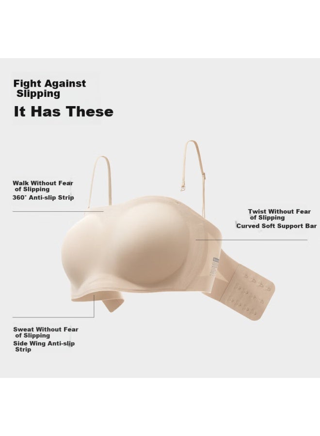 Bananain 5 Series Strapless Anti-slip Removable Shoulder Strap Women's Bra Push-up Backless Summer Bra - Image 1