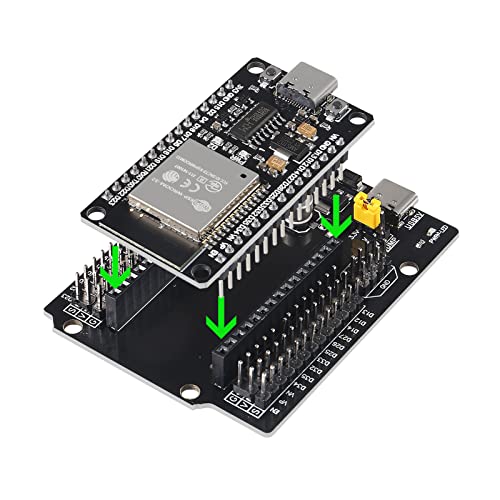 AITRIP 2 Sets ESP-WROOM-32 ESP32 ESP-32S Type-C USB Development Board Type-C USB CH340C WiFi+Bluetooth Ultra-Low Power Dual Core ESP32-DevKitC-32 ESP-WROOM-32 Expansion Board for Arduino - Image 2