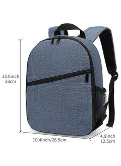Generic Small Camera Backpack for DSLR SLR Mirrorless Camera Outdoor Travel Hiking Photography Waterproof Unisex Camera Case Compatible with Sony/Canon/Nikon/Fuji (Blue)  - Image 2