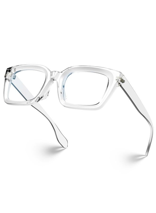 VISOONE Chunky Square Blue Light Blocking Glasses with Anti Computer Glare for Working Women Men MONTANA - Image 1