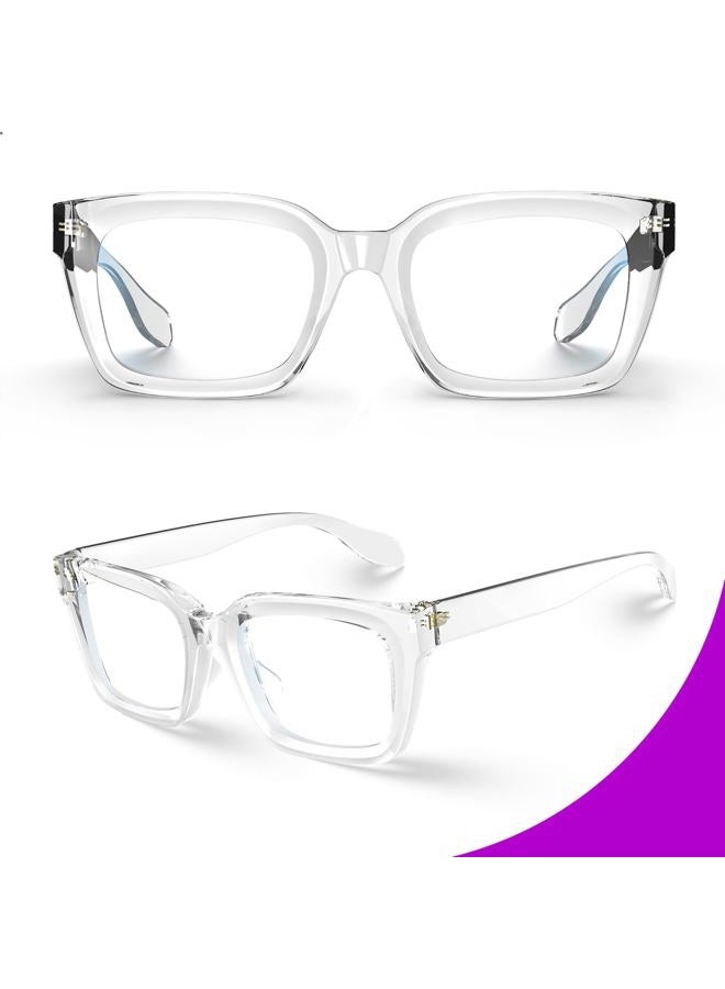 VISOONE Chunky Square Blue Light Blocking Glasses with Anti Computer Glare for Working Women Men MONTANA - Image 3