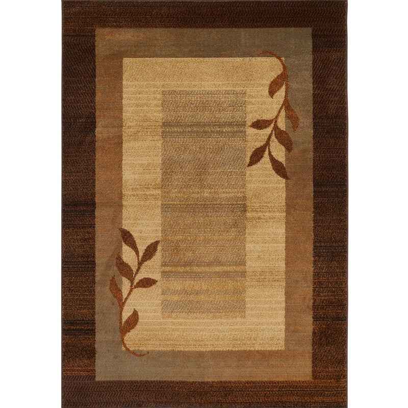 Home Dynamix Royalty Clover Modern Area Rug Brown Multi 196x315 Rectangle