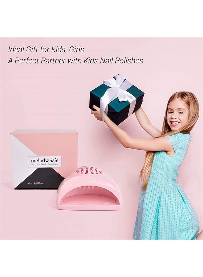 MelodySusie Portable Kids Nail Dryer, Mini Nail Fan Quick Dry for Regular Nail Polish, Safe for Hands, Skin, Children's Gift, Great Gift for Girls. - Image 2