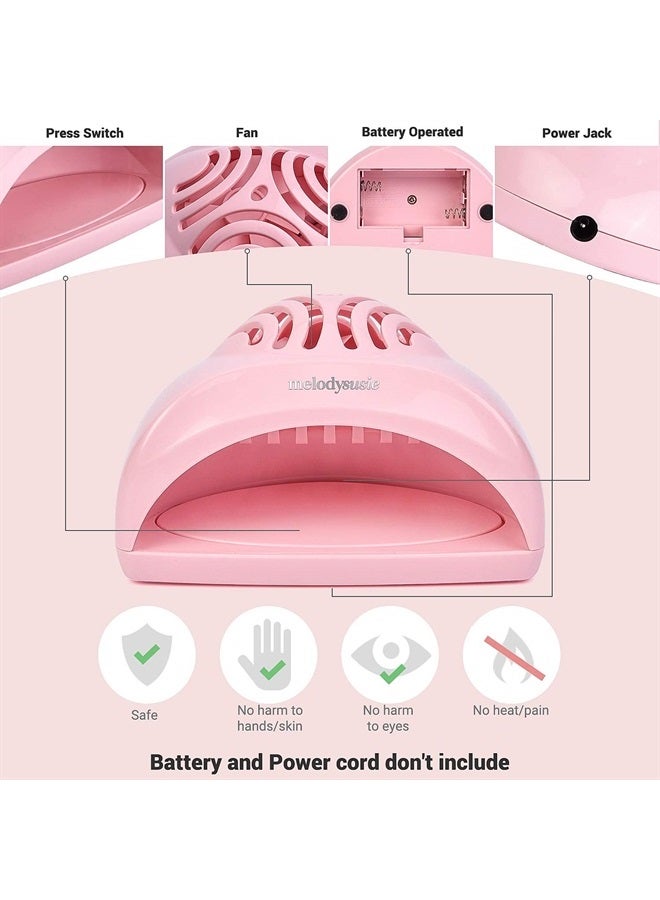 MelodySusie Portable Kids Nail Dryer, Mini Nail Fan Quick Dry for Regular Nail Polish, Safe for Hands, Skin, Children's Gift, Great Gift for Girls. - Image 4