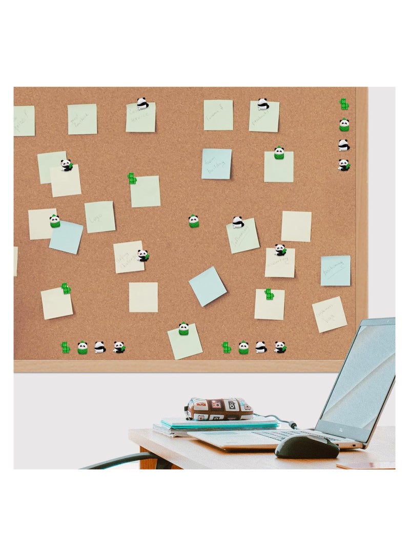 SYOSI Panda Shape Animal Push Pins, 30PCS, Cute Thumb Tacks for Cork Board, Fun Push Pins, Thumbtacks, Decorative Corkboard Pins, Office Desk, Animal Push Pins Decorative Push Pins Cute Thumbtack - Image 1