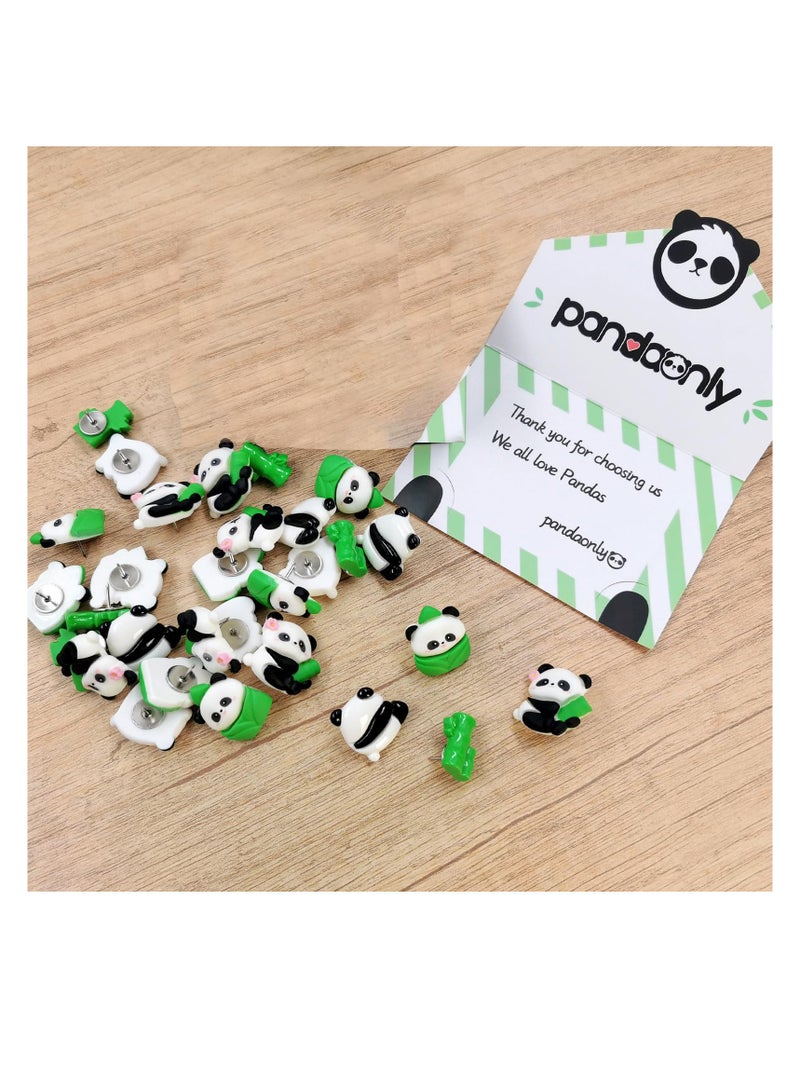 SYOSI Panda Shape Animal Push Pins, 30PCS, Cute Thumb Tacks for Cork Board, Fun Push Pins, Thumbtacks, Decorative Corkboard Pins, Office Desk, Animal Push Pins Decorative Push Pins Cute Thumbtack - Image 4