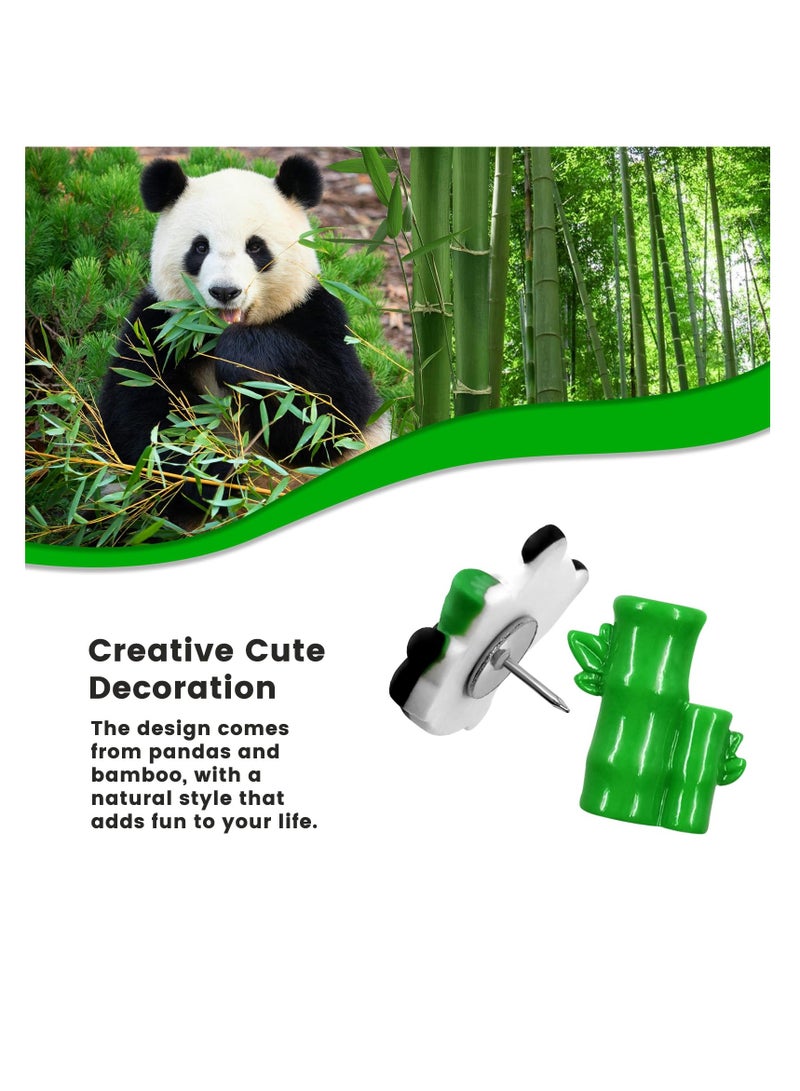 SYOSI Panda Shape Animal Push Pins, 30PCS, Cute Thumb Tacks for Cork Board, Fun Push Pins, Thumbtacks, Decorative Corkboard Pins, Office Desk, Animal Push Pins Decorative Push Pins Cute Thumbtack - Image 5