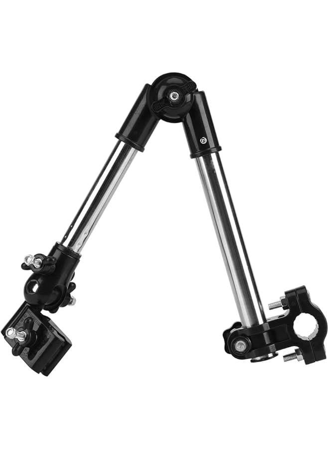 فايلكس حامل مظلة لعرة الاطفال م و، قال للتعديل زاوية 360 درجة، حامل قال للتمدد لعرة الاطفال وكرسي الدراجة اسود) - Image 1