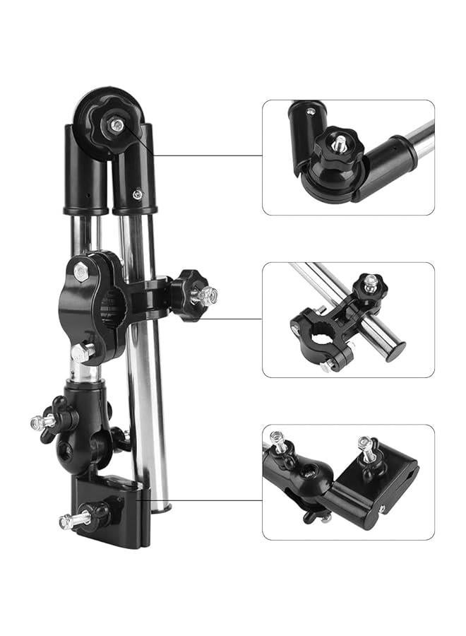 فايلكس حامل مظلة لعرة الاطفال م و، قال للتعديل زاوية 360 درجة، حامل قال للتمدد لعرة الاطفال وكرسي الدراجة اسود) - Image 5