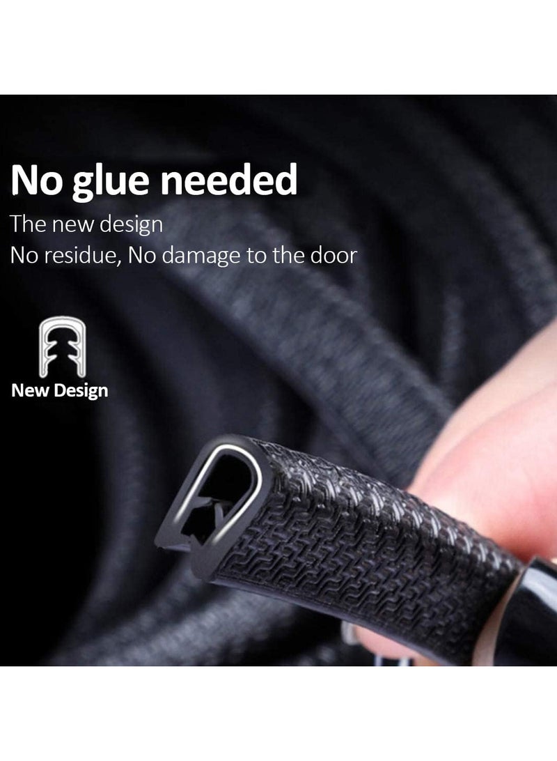 5 Meter Car Door Edge Guards U Shape Trim Rubber Seal Protector Rubber Car Door Protector Anti Collision Rubber Clips Fit For Car Door Black - Image 2