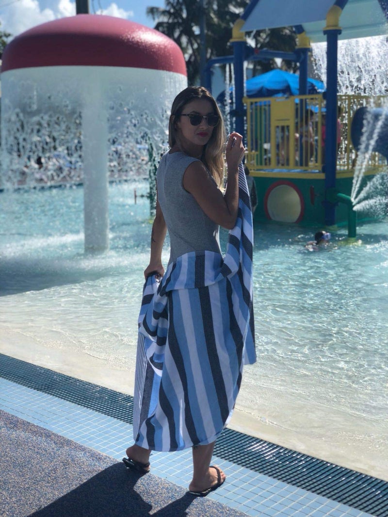 Aysesa Turkish Beach Towel Extra-Thick & Oversized w/Pocket 100% OekoTex Cotton Blanket (38x75) ShoreSecrets-Warm! Collection | Made in Turkiye - Image 4