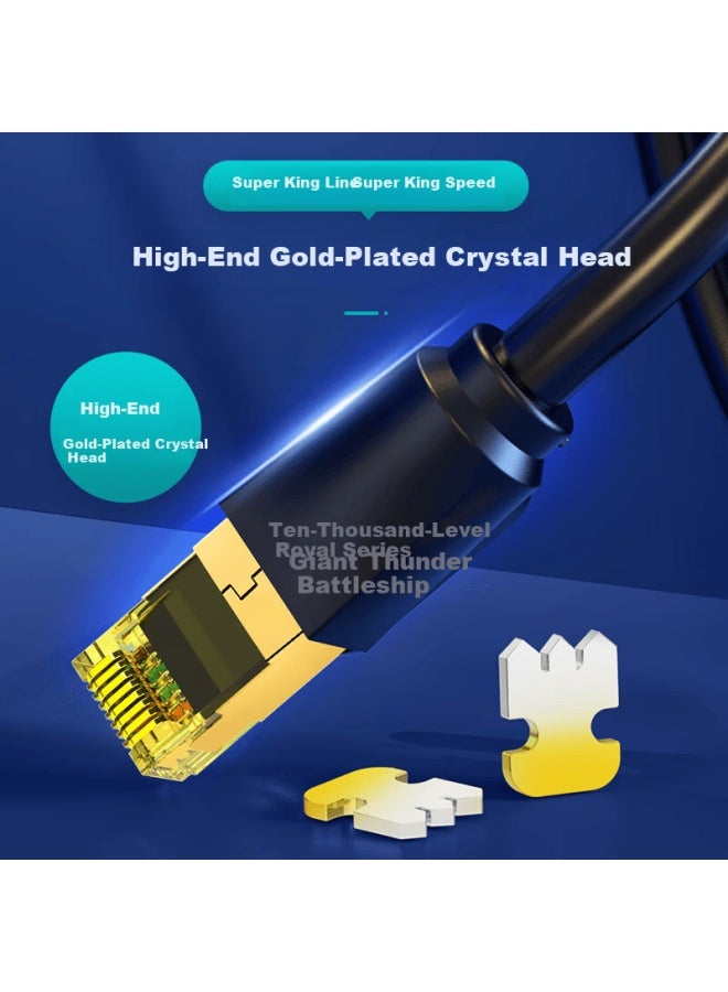 Ofnpftth Cat8 Ethernet Cable Cat8 10gbps Gaming Network Patch Cable Shielded Pure Copper 8-core Twisted Pair Computer Broadband Connection Cable 5m Wj-126151 - Image 3