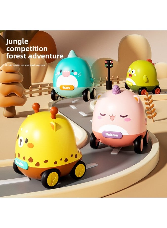 Creative Toy Car Children 1-3 Years Old Baby 2 Inertia Back Force Car 6 Months Old Baby 0 Toddler Boys And Girls-Specifications:[3 Sound And Light] Cute Pet Inertia Car + Shiba Inu Tumbler - Image 2