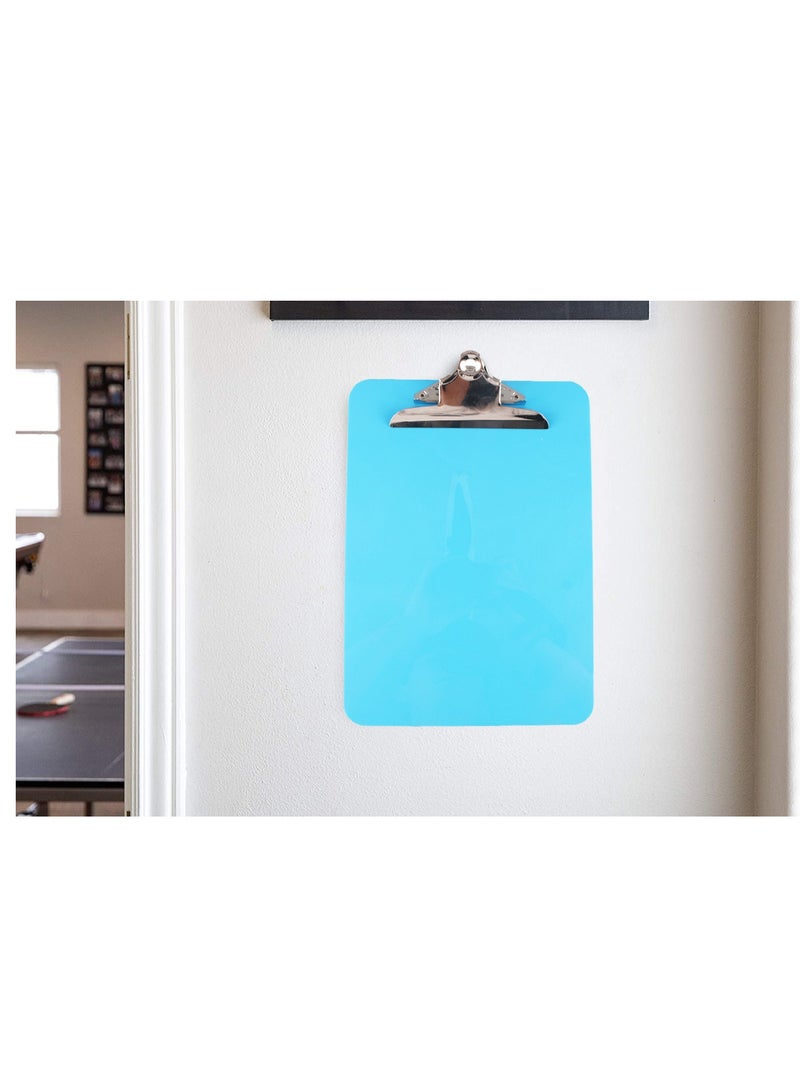 Plastic Clipboards, Multi Pack Clipboard Blue Strong Holds 100 Sheets, Acrylic Clipboards Big Clip Board Clips 12.5 x 9 Inch 3 Pcs - Image 3