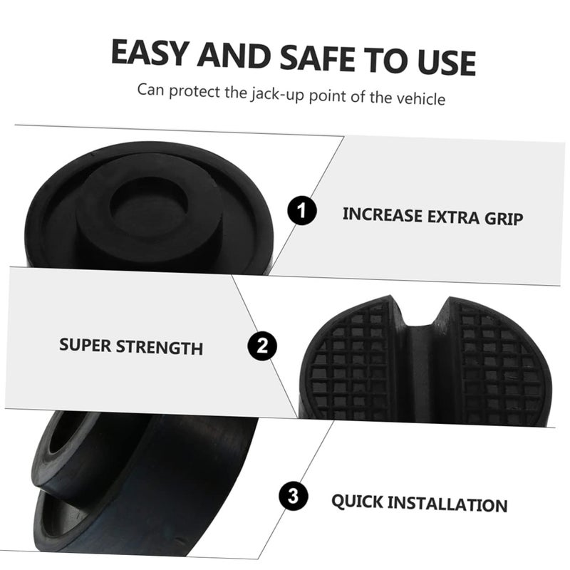 Slotted Rubber Car Floor Jack Pad Protector Non Slip Design for Safe Vehicle Lifting Durable Support - Image 3