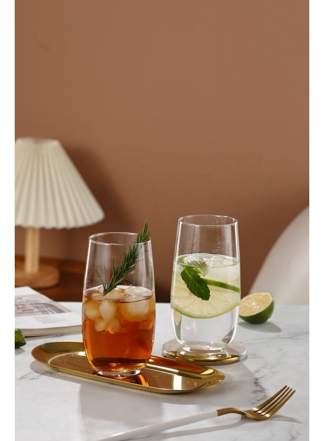 Crystal Beer Tumbler & Long Drink Cocktail Glass Set - 14.2-Ounce Barware Tumblers, Lead-Free & Dishwasher Safe, Elegant Solid Design, Glasses for Home and Entertaining  - Image 5