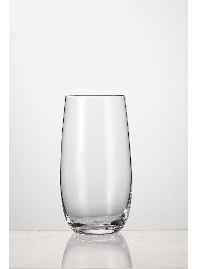 Crystal Beer Tumbler & Long Drink Cocktail Glass Set - 14.2-Ounce Barware Tumblers, Lead-Free & Dishwasher Safe, Elegant Solid Design, Glasses for Home and Entertaining  - Image 1