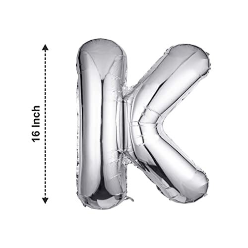JUST PARTY Silver Letters Alphabets Foil Balloons for Birthday/Anniversary/Bachelorette/Wedding/Farewell & Other Ocassions, Make Your Own Custom Phrase - Image 3