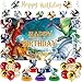 LUUFILx Dragon Birthday Party Decorations Black Gold Dragon Knight Party Supplies with Birthday Banner Backdrop Honeycomb Topper Hanging Swirls Balloons for Kids Dinosaur Decor Blue - Image 3