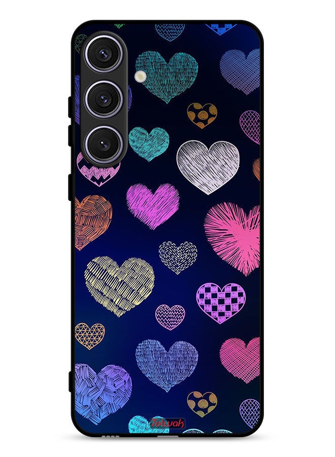 Tolwak Samsung Galaxy S24 5G Protective Case Cover Dhaga Hearts Pattern - Image 1