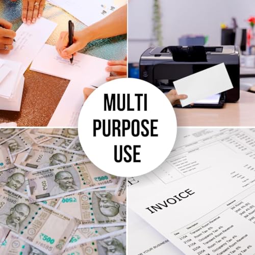 sudyut 9X4 Inch (Pack Of 100pc) White Paper Envelope Ideal For Home Office Business Corporate | For Secure Mailing Cheques Documents Letters | 100 Gsm | - Image 4