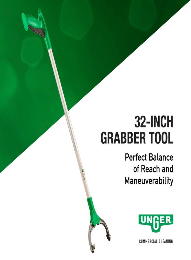 Unger NT080 Nifty Nabber Trigger-Grip Extension Arm, 32in, Aluminum/Green - Image 3