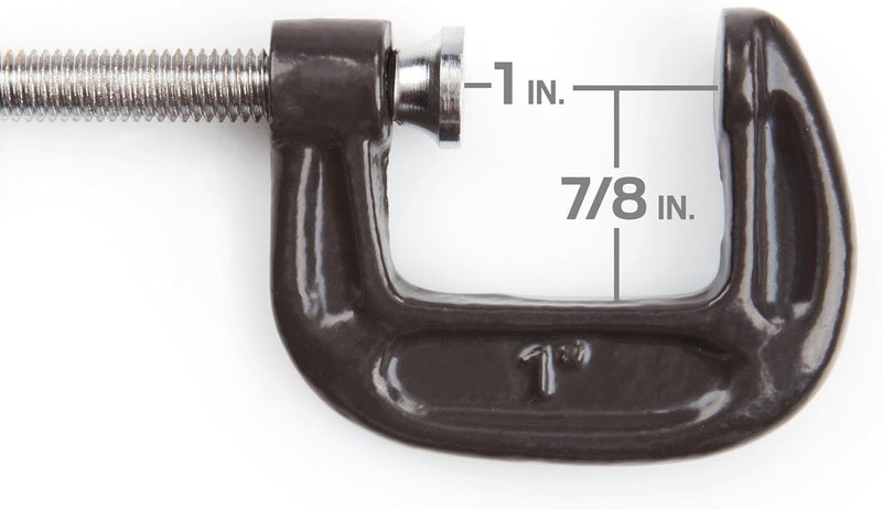 Tekton Malleable Iron C-Clamp | 4009, Black, 1 Inch - Image 2