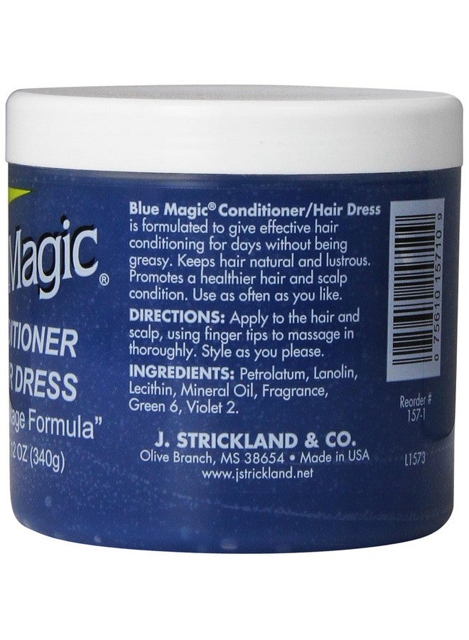 BLUE MAGIC Blue Magic Conditioner Hair Dress, The Original, 12-Ounce Jar - Image 1