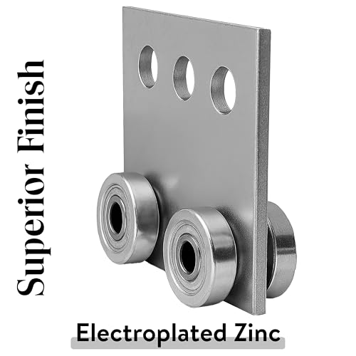 ANDUSTRIAL - 4 Bearing Trolley Assembly Roller - Silver Finish: Electro-Galvanized Zinc - Fits 1-5/8" Wide and All Taller Strut Channels - Design Load: 600 Lbs - 1 Pc - Image 2