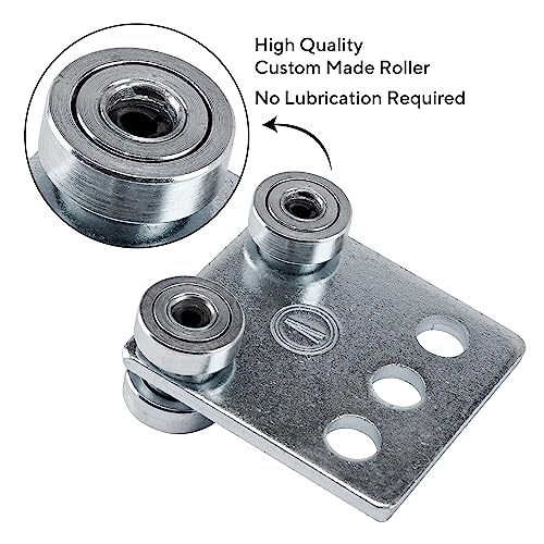 ANDUSTRIAL - 4 Bearing Trolley Assembly Roller - Silver Finish: Electro-Galvanized Zinc - Fits 1-5/8" Wide and All Taller Strut Channels - Design Load: 600 Lbs - 1 Pc - Image 4