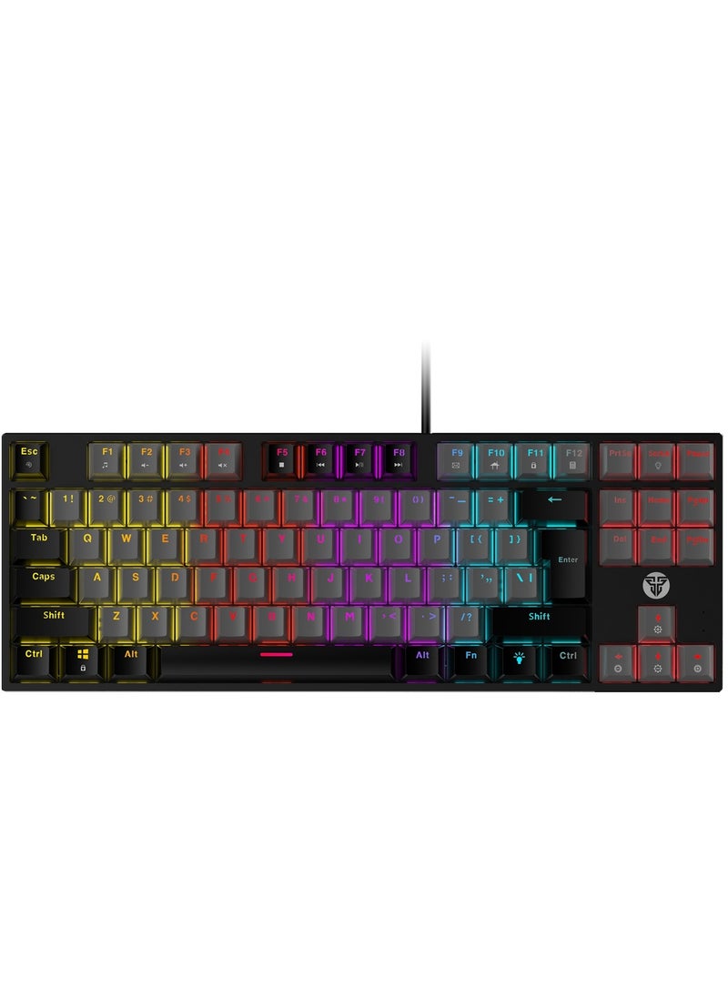ATOM TKL MK876 Gaming Keyboard RGB Mechanical – BLUE Switch  – TKL Size  – Double Injection Keycaps – 16 Lighting Effects – 25 Keys Anti-Ghosting - EN Keys