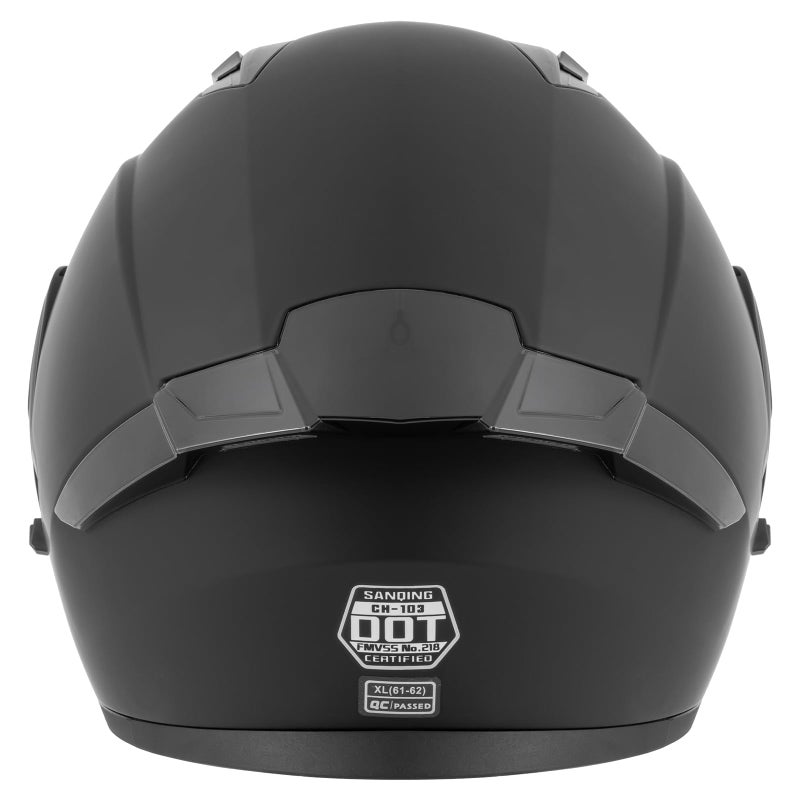 SPARK Adult Modular Motorcycle Helmet Dot Certified Flip-Up Dual Visor Full Face Helmets for Men & Women Moto ATV UTV Snowmobile ADV Four Wheeler Street Bike (Black, Large) - Image 5