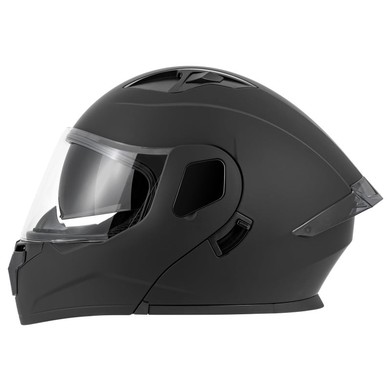 SPARK Adult Modular Motorcycle Helmet Dot Certified Flip-Up Dual Visor Full Face Helmets for Men & Women Moto ATV UTV Snowmobile ADV Four Wheeler Street Bike (Black, Large) - Image 4