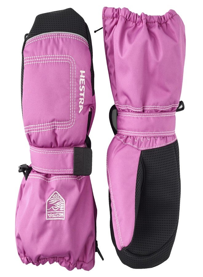 Hestra Mittens for Baby: Kids Zip Long Mitten with Primaloft Insulation, Cerise, 4 - Image 1